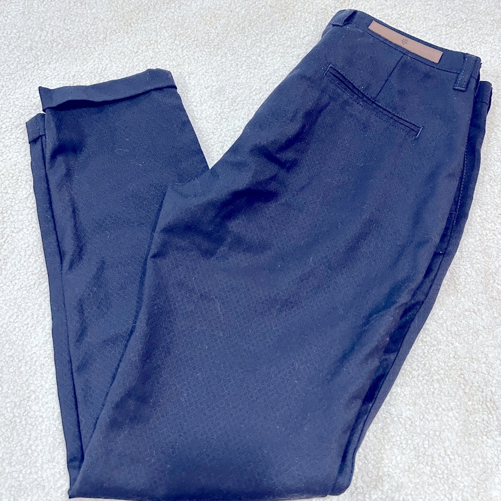 Eleventy Pants Womens 42 / 6 Navy Trousers Tapered Leg Cuffed